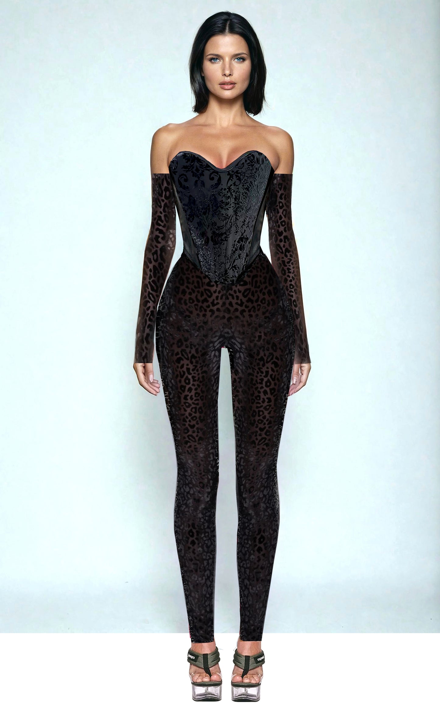 Baroque Noir Corset Set
