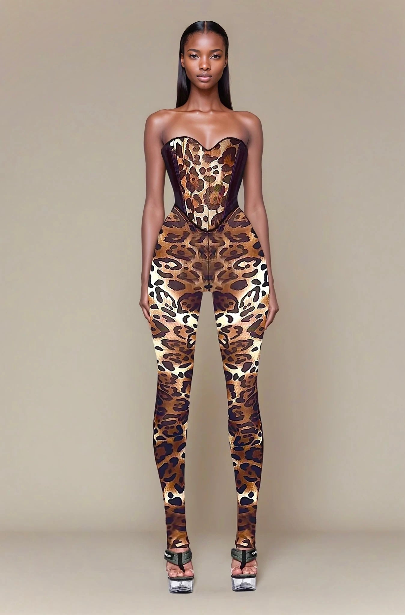 Jaguar Abstract Corset Set