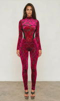 Baroque Raspberry Bodysuit Set