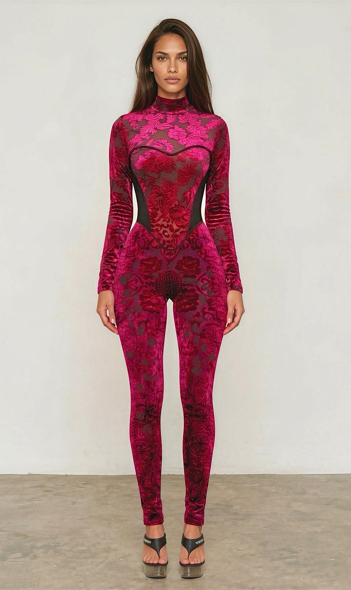 Baroque Raspberry Bodysuit Set