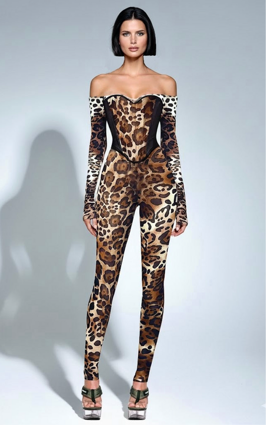 Jaguar Abstract Off Shoulder