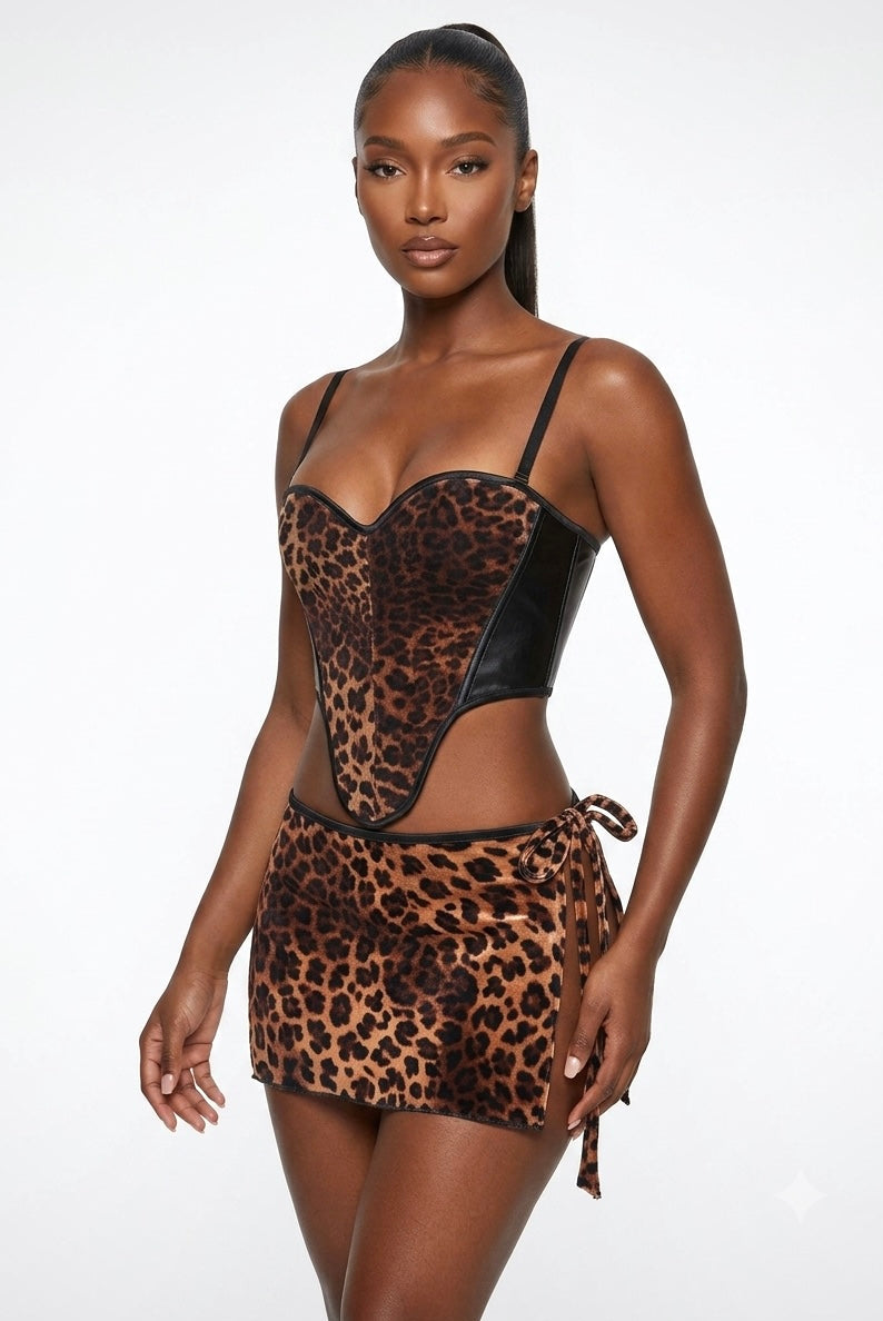 Jaguar Tie Skirt Set