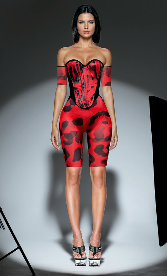 Rouge Romper W Corset