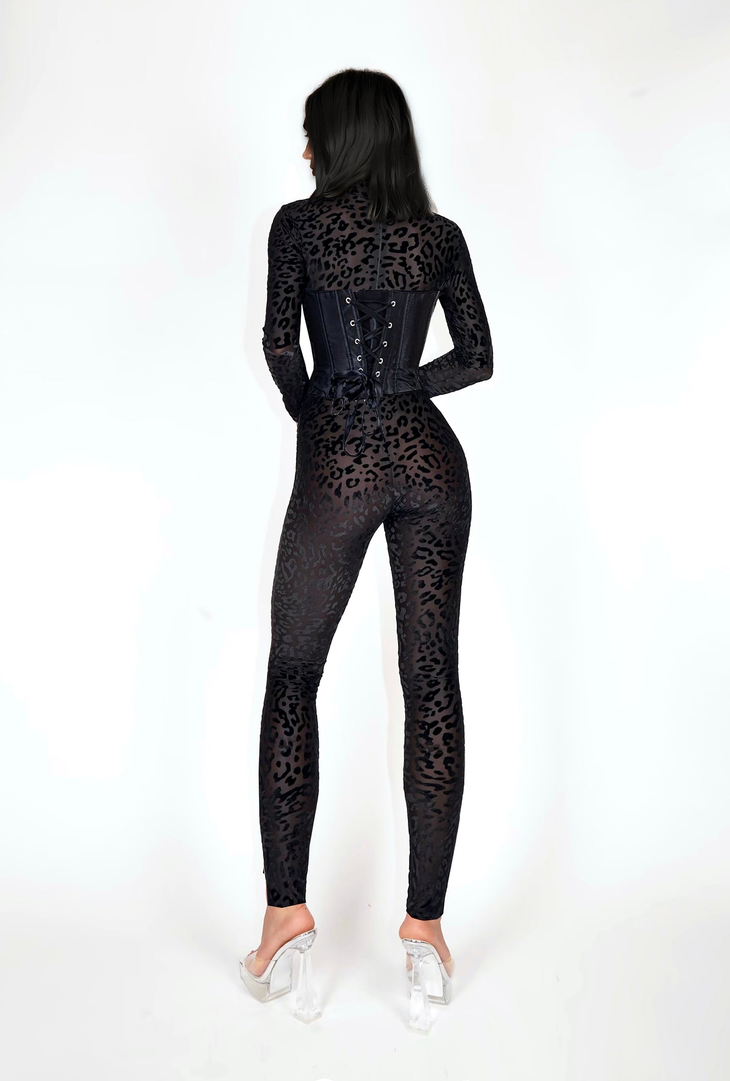 Baroque Noir Catsuit Set