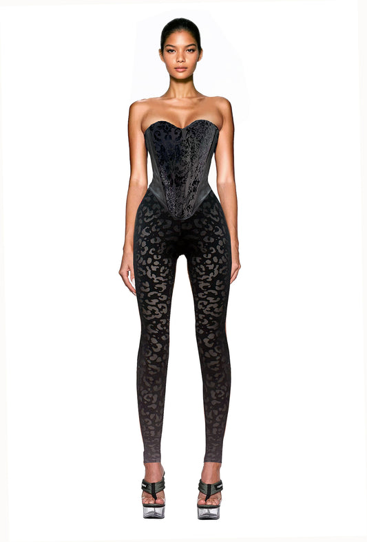 Baroque Cheetah Corset Set