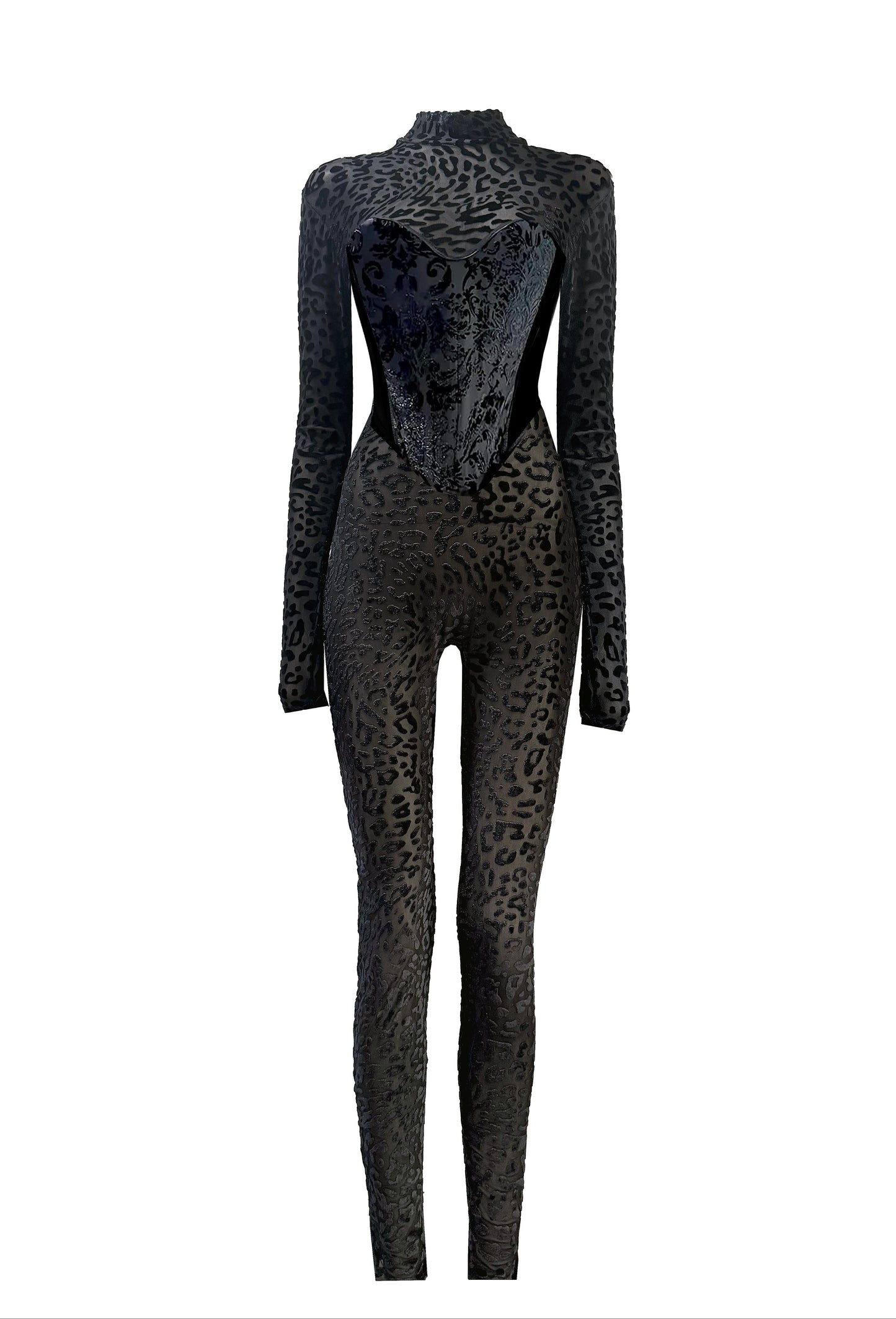 Baroque Noir Catsuit Set